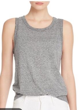 Current/Elliott Heather Gray Muscle Tank - Sleeveless Crewneck